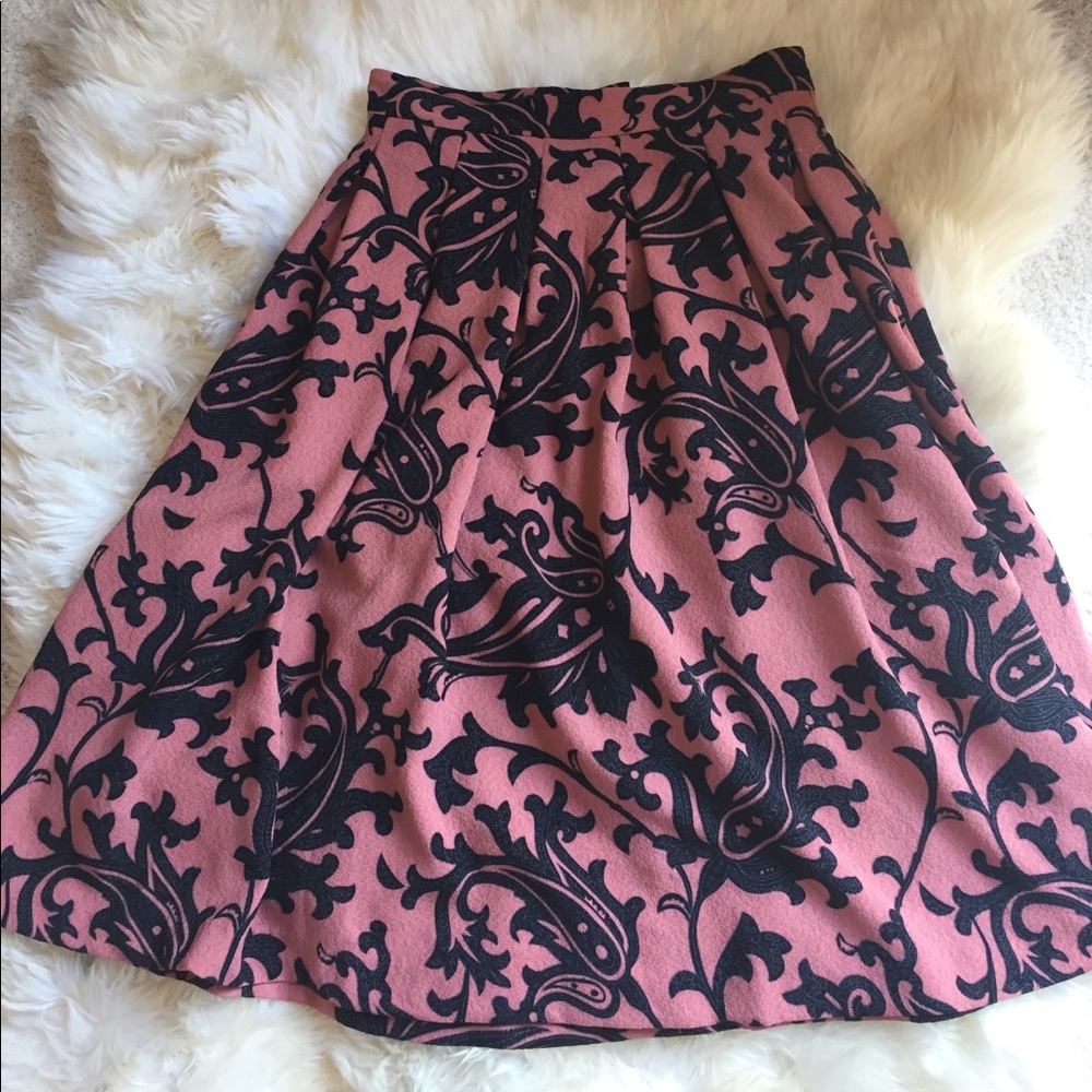 Printed a-line skirt